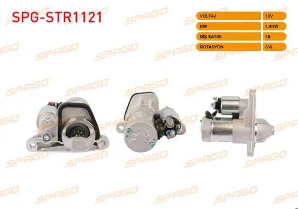 Marş Motoru 12V 1.4Kw 10 Dıs Cw (Str6125) Qashqai 07-14-Juke 13-19-Micra 07-10 (1.6 Benzinli Araclar İçin)