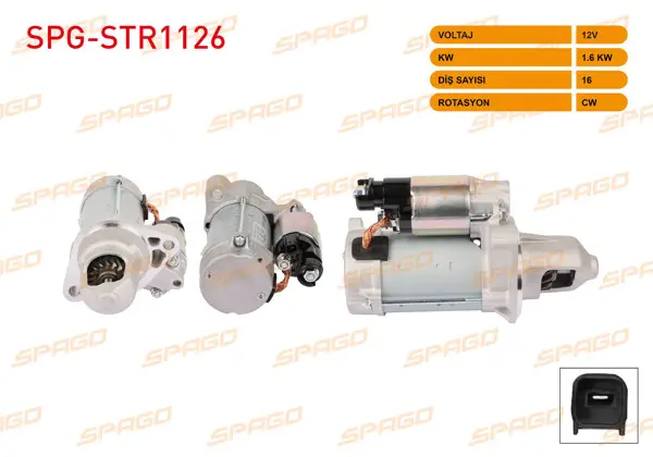 Marş Motoru 12V 1.6Kw 16 Dıs Cw (Str4845) Honda Civic 1.5T 16 -