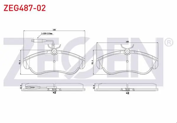 Fren Balata Ön Fişli Fiat Ducato (230) 2.0 JTD 1994-2002 / Ducato (230) 2.5 TDI 1994-2002 / Ducato (230) 2.8 TDI 1994-2002 / Citroen Jumper I 2.8 HDI 1994-2002