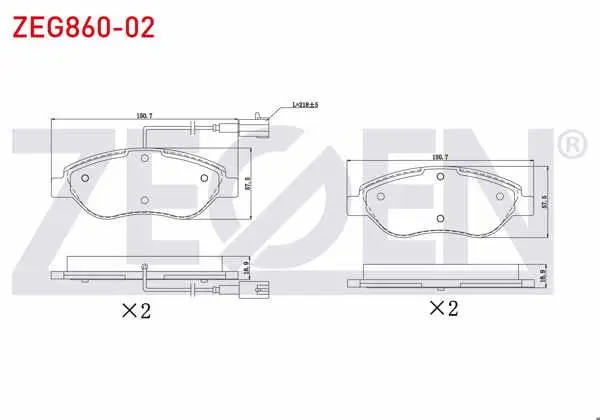 Fren Balata Ön Fişli Fiat Stilo (192) 1.4 16V 2001-2010 / Mıto (955) 1.4 T 2008-/ Mıto (955) 1.3 JTD 2008-/ Mıto (955) 1.6 JTD 2008 -