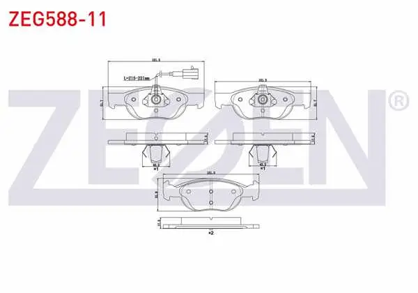 Fren Balata Ön Fişli Fiat Marea (185) 1.4İ 1996-2007 / 1.6İ 16V 1996-2007 / 1.9 JTD 1996-2007 / Brava (182) 1.6 16V 1995-2002 / 1.6 16V 1995-2004 / Bravo (182) 1.6 Mjt 1995-2004 / 1.9 Mjt 1995-2004