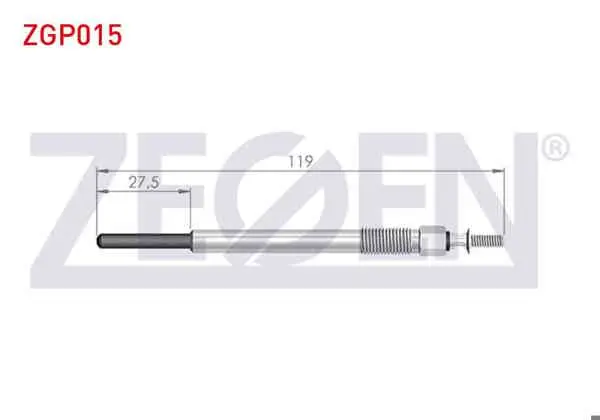 Kızdırma Buji 11V 118mm Citroen Berlingo 1.6 HDI 2003-2008 / C3 (Fc) 1.4Hdı 2002-2009 / Peugeot Partner 1.6 HDI 2003-2008 / 206 (2A / C) 1.4Hdı 1998-2006 / Ford Focus II (Da) 1.6Tdcı 2004-2011