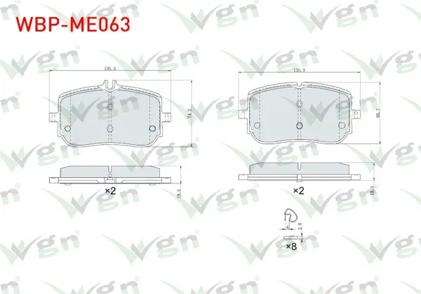 Fren Balata Ön Mercedes A 180 D-200 (W177) 2018-/ CLA 180 D-200 (C118) 2019 -