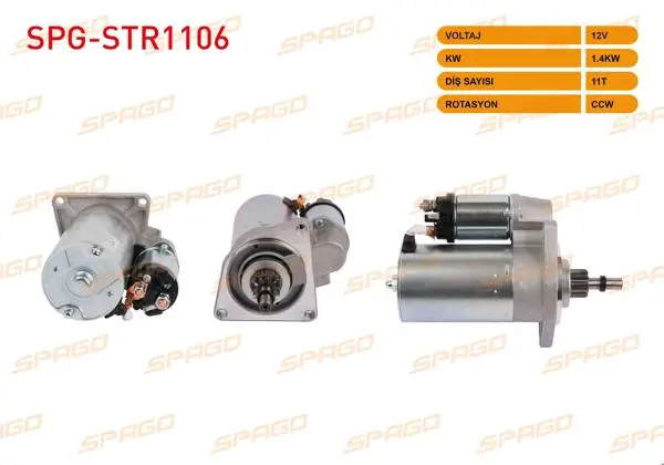 Marş Motoru 12V 1.4Kw 11 Dıs Ccw (Str6040) Lada Samara 1.5 88-06-1.3 86-94
