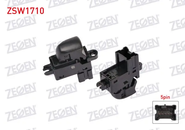 Cam Açma Anahtarı Tekli 5 Pin Nissan Juke 2010-/ Qashqai 2014-2017