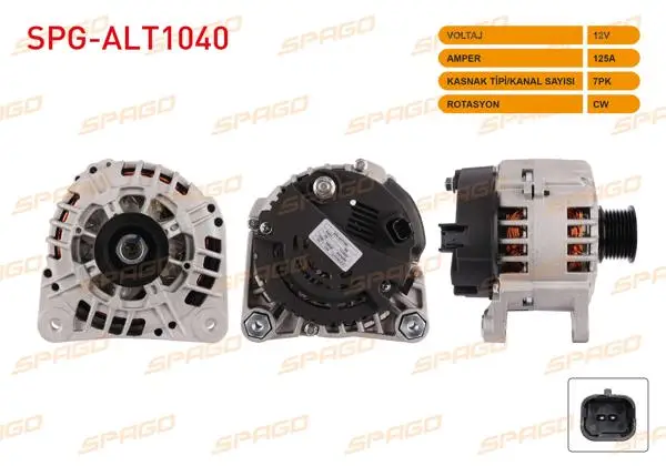 Alternatör 12V 125A 7Pk (Alt873) Megane II-Scenic II-Laguna II (1.9 DCI 2.0 Benzinli Araclar İçin)