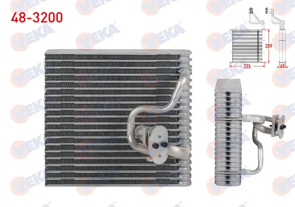 Klima Evaporatoru Borulu 209X225x60 Opel Corsa C 1.3 CDTI 1.7 CDTI-1.4 2000-2006 / Combo C 1.4-1.6-1.7D 2001-2006