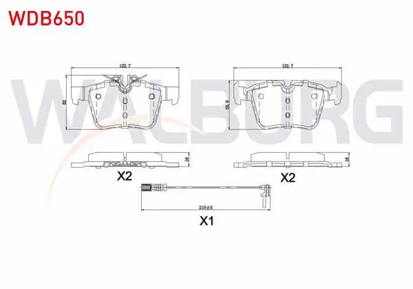 Fren Balata Fişli Arka Mercedes C Serisi (W205) C 200 Bluetec 2014-/ C 220 Bluetec 2014-/ C 250 Bluetec 2014 -