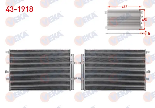 Klima Radyatörü Ford Transit, Custom V362, V363 2.0 Ecoblue, 2.2 TDCI 2012-2023 M-T