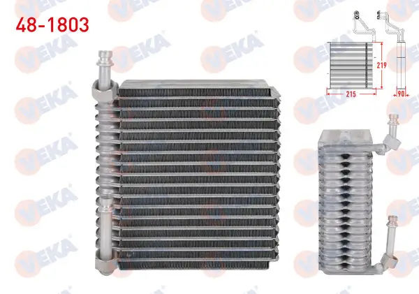 Klima Evaporatoru Borulu 219X215x90 Fiat Albea 1.3 JTD-1.4 2003-2007 / Palio 1.6İ 16V-1.7 TD 1996-2005