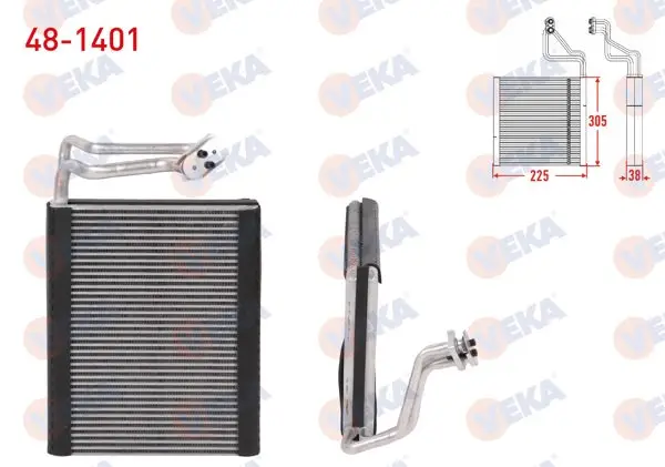 Klima Evaporatoru Borulu 225X305x38 BMW 3 (F30) 2013-2018 / 1 (F20) 2011-2019 / 2 (F22) 2013-2018 / 4 (F36) 2013-2019