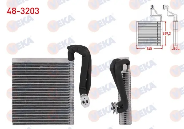 Klima Evaporatoru Borulu 269,3X245x60 Opel Vectra C 2003-2008 / Sıgnum 2003-2008 / Saab 9-3 2007-2015 / Fiat Croma 2005-2011