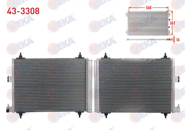 Klima Radyatörü Peugeot Partner (5,5F) 1.9 D 1996-2008