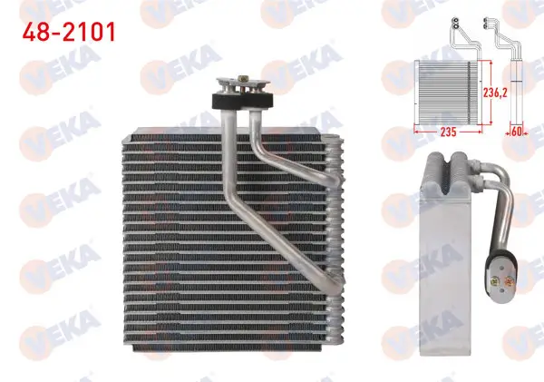 Klima Evaporatoru Borulu 236,2X235x60 Hyundai Accent II 2000-2005