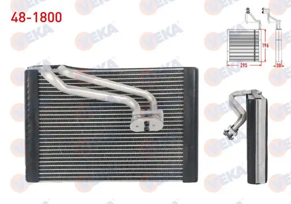 Klima Evaporatoru Borulu 295X196x38 Fiat Linea 1.3 Mjt 07-/ Egea 15-22-/ 500L 13-/ Punto (Grande-Evo) 1.3 Mjt 12-/ Bravo II 1.6 Mjt 06-/ 500 09-/ Alfa Mıto 1.3 Jtdm 08-/ Opel Corsa D 1.3 CDTI 06-01
