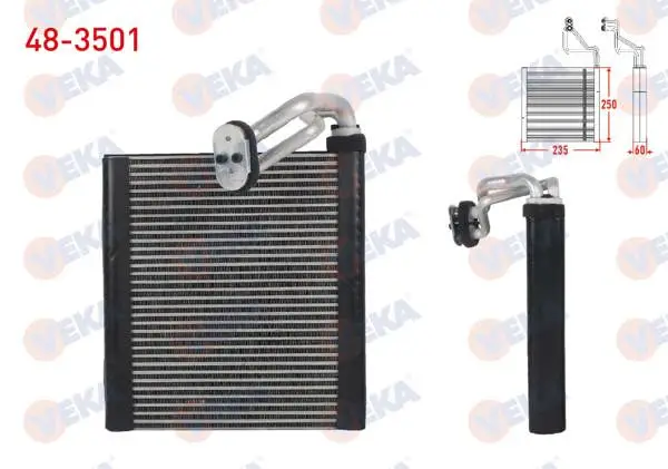 Klima Evaporatoru Borulu 250X235x38 Renault Fluence 1.6 16V-1.5 DCI 2011-2016 / Megane III 1.6 16V-1.5 DCI 2011-2016