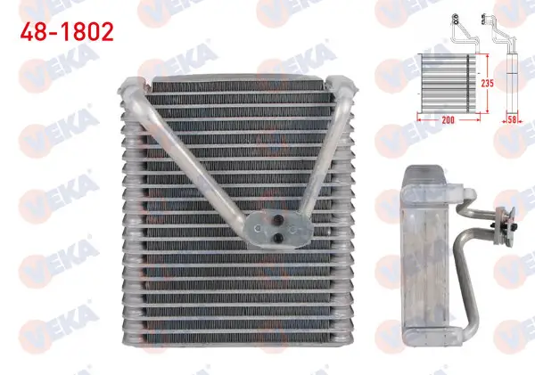 Klima Evaporatoru Borulu 235X200x58 Fiat Doblo (119,223) 1.3 Mjt-1.9 Mjt-1.4 2001-2010