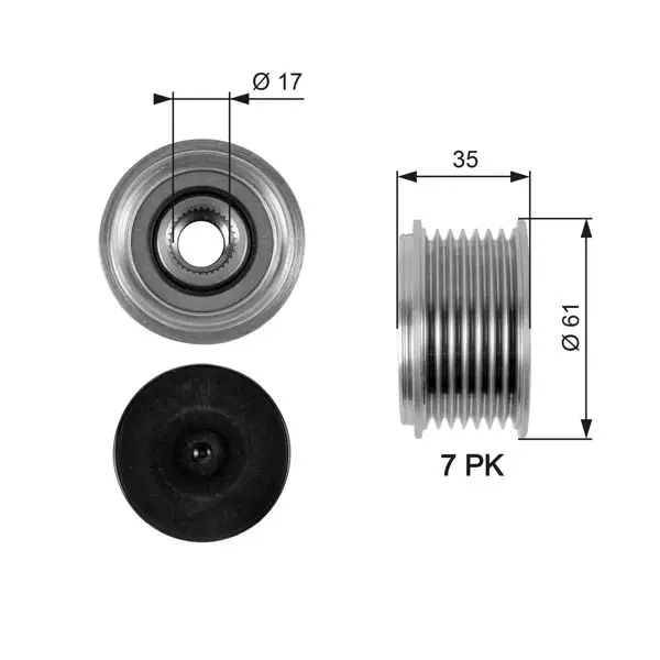 Alternatör Rulmanı Touareg 3.2 V6 02-05 Bmv Bmx
