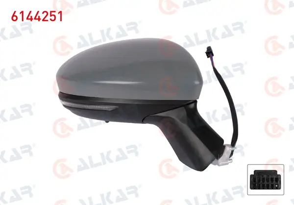 Dış Dikiz Aynası Sağ Elektrikli Isıtmalı Astarlı Otomatik Katlanır Sinyalli Sensörlü 11 Pin Renault Clio V 2019 -