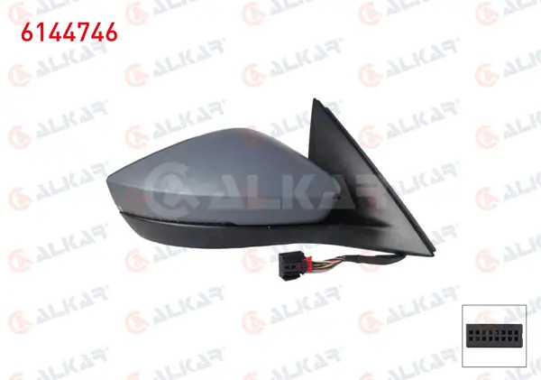 Dış Dikiz Aynası Sağ Elektrikli Isıtmalı Astarlı Otomatik Katlanır Sinyalli Led 8 Pin Skoda Scala / Kamıq 2019 -