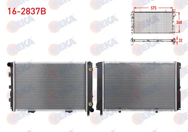 Su Radyatörü Brazing Mercedes 190 (W201) 2.0 A-T Ac + 1982-1993