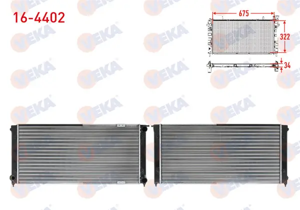 Su Radyatörü Mekanik Volkswagen Golf II (19E,1G1) 1.6 TD M-T 1983-1992