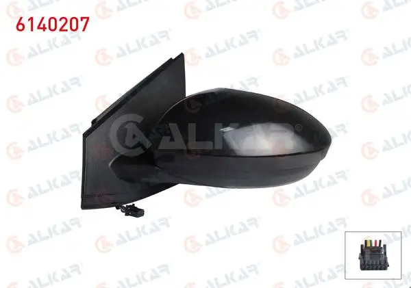 Dış Dikiz Aynası Sol Elektrikli Isıtmalı 5 Pin Dacia Sandero / Stepway II (B8_) 2021-/ Jogger 2022-/ Logan III 2021 -