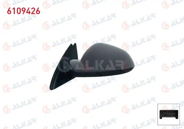 Dış Dikiz Aynası Sol Elektrikli Asferık Isıtmalı Astarlı Otomatik Katlanır Hafızalı 13 Pin Opel Insignia A (G09) 2008 -