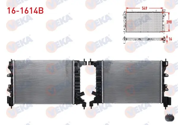 Su Radyatörü Brazing Chevrolet Aveo (T300) 1.2 16V M-T Ac + /-2011-2014
