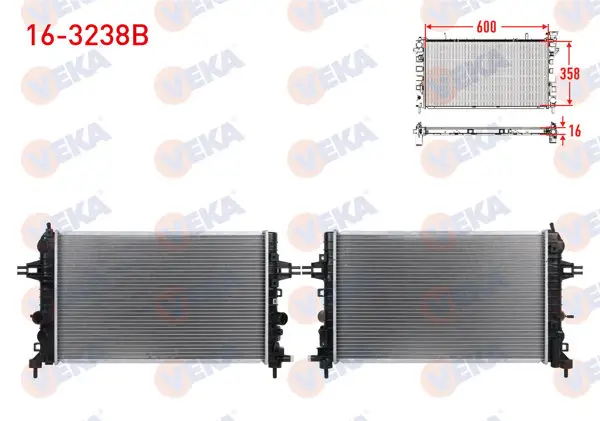Su Radyatörü Brazing Opel Astra H 1.6İ M-T 2004-2010