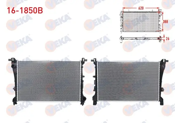 Su Radyatörü Brazing Fiat 500L 0.9-1.3 Mjt-1.4İ-1.6 Mjt 2012 -