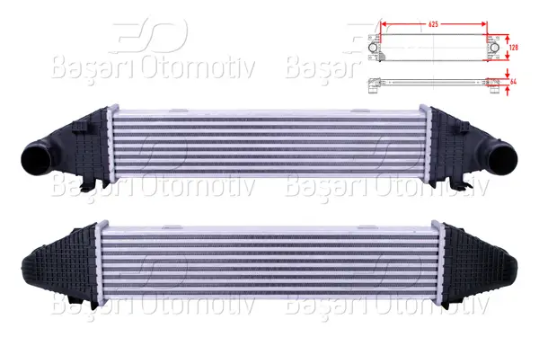 Turbo Radyatörü (Intercooler) 625X128x64 Mercedes-Benz Benz W204 C180 CDI C200 CDI C250 Cgı W212 E200 CDI E200 Cgı E250 Cgı A207 E200 Cgı E250 Cgı C207 E200 Cgı E250 Cgı 09 >