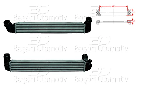 Turbo Radyatörü (Intercooler) 657X93x85 Renault Fluence 1.5 CDI 10 >