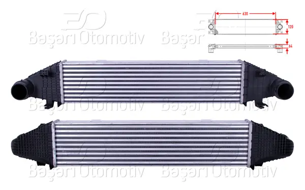 Turbo Radyatörü (Intercooler) 630X120x64 Mercedes-Benz Benz W204 C180 Cgı C200 Cgı C204 C180 C200 Cgı W212 E200 Cgı 07 >