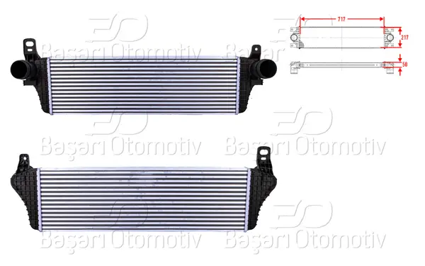 Turbo Radyatörü (Intercooler) 717X217x50 VW T6 2.0 TDI Cfc 10 >