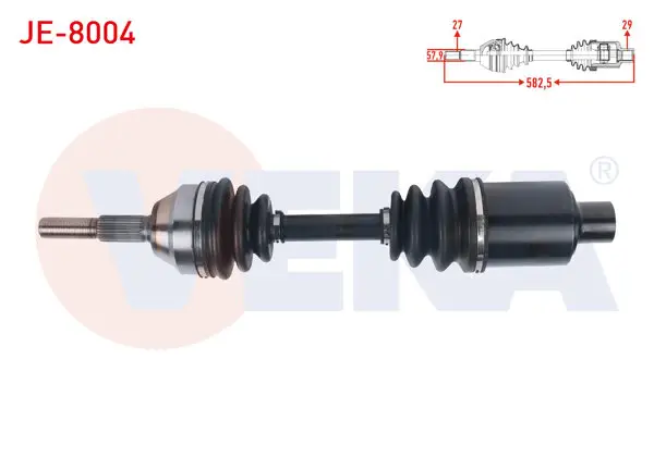 Komple Aks Sağ On Uzunluk 582,5mm Jeep Cherokee (Kj) 2.8 Crd-3.7 2001-2008