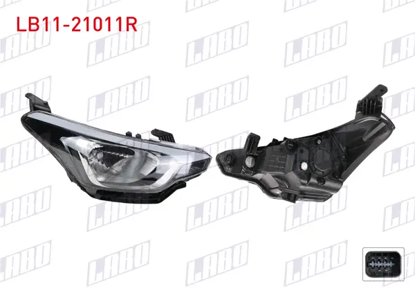 Far Sağ Motorlu Ledsız Düz Tip Hyundai i20 15-18