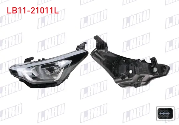 Far Sol Motorlu Ledsız Düz Tip Hyundai i20 15-18