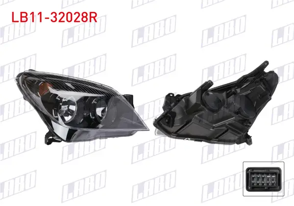 Far Sağ Siyah Motorlu Sarı Sinyal Opel Astra H 2007-2010