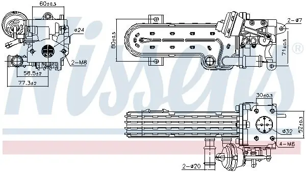 EGR Soğutucu VW Golf 04-09 Passat 06-11 Audi A3 04-08 Seat Leon 06-13 Bkd-Azv