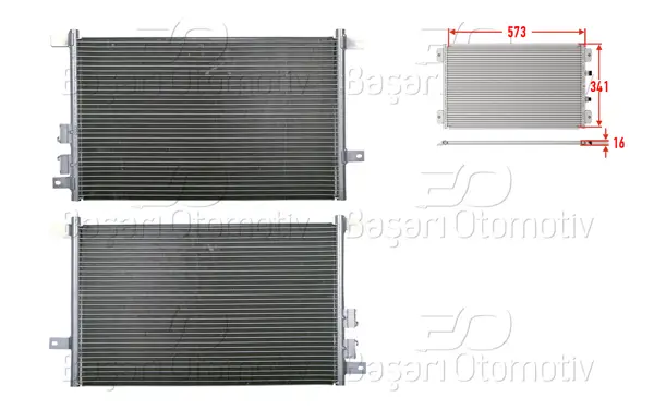 Klima Radyatörü 573X341x16 Alfa 156 98 >