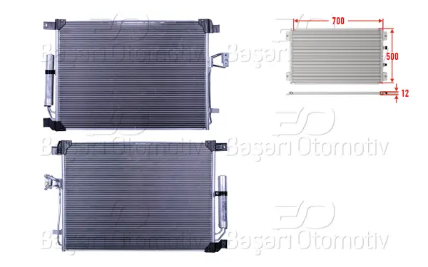 Klima Radyatörü 700X500x12 Nissan Navara D23 2.3 DCI 14 >