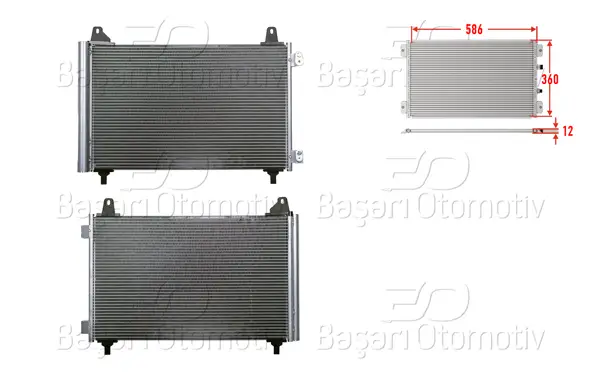 Klima Radyatörü 586X360x12 Opel Corsa F Peugeot 208 2008 Citroen C4 1.2 1.5 19 >