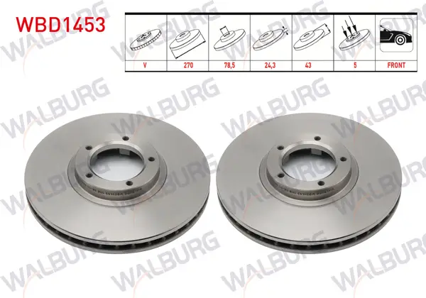 Fren Diski Ön Havalı 5 Bjn 270X24,3X78,5X43 Ford Transit (T15) 2.5 TD-2.5 Dı 1994-2000