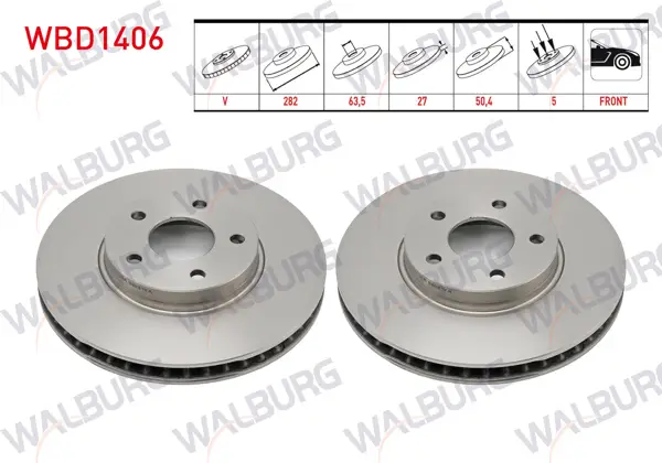 Fren Diski Ön Havalı 5 Bjn 282X27x63,5X50,4 Ford Focus IV 1.5 Ecoboost 2018-/ Focus IV 1.5 Ti-Vct 2018-