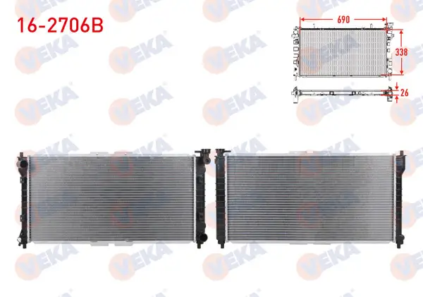 Su Radyatörü Brazing Mazda 626 IV (Ge) 1.8İ M-T Ac + /-1992-1997