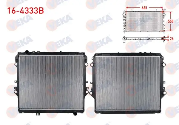 Su Radyatörü Brazing Toyota Hı-Lux VIII Revo Pick Up (Gun1_,Gun13_) 2.4 D M-T Ac + /-2015 -