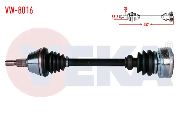 Komple Aks Sol Ön Volkswagen Golf IV (1J1) 1.9 TDI Uzunluk 557mm 1997-2005