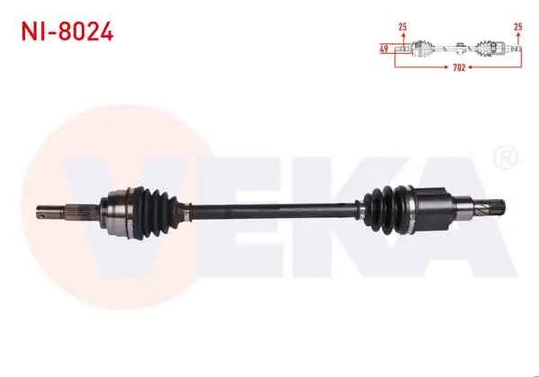 Komple Aks Sol Ön Nissan Micra IV (K13) 1.2 Dıg A-T Uzunluk 702 mm 2010 -