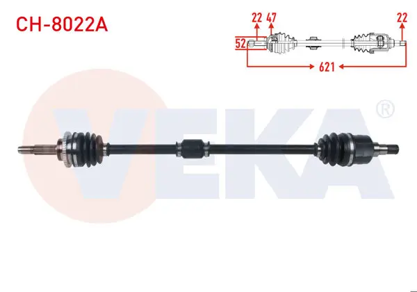 Komple Aks Sağ On ABS li 47 Dıs Uzunluk 868mm Chevrolet Spark (M300) 1.0 M-T 2010-2014